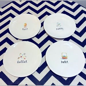 Rae Dunn Set of 4 Easter Plates